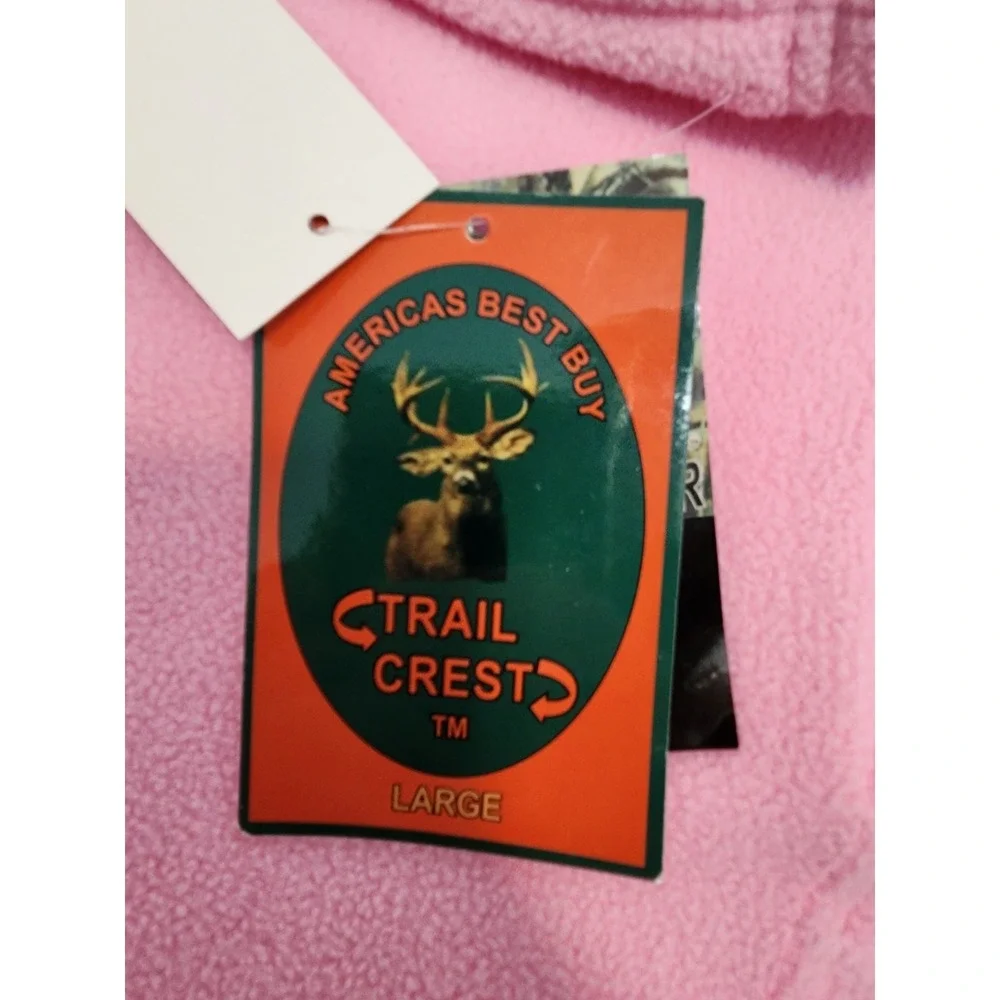 New With Tags Trail Crest 1/4‎ Zip Pink Cammo Hoodie Womens L - Picture 4 of 10